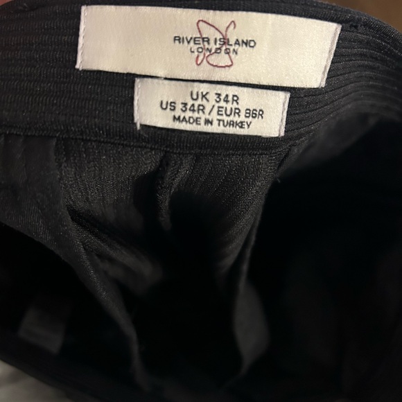 River Island London Black Plisse Smart Trousers NWOT - Picture 5 of 5